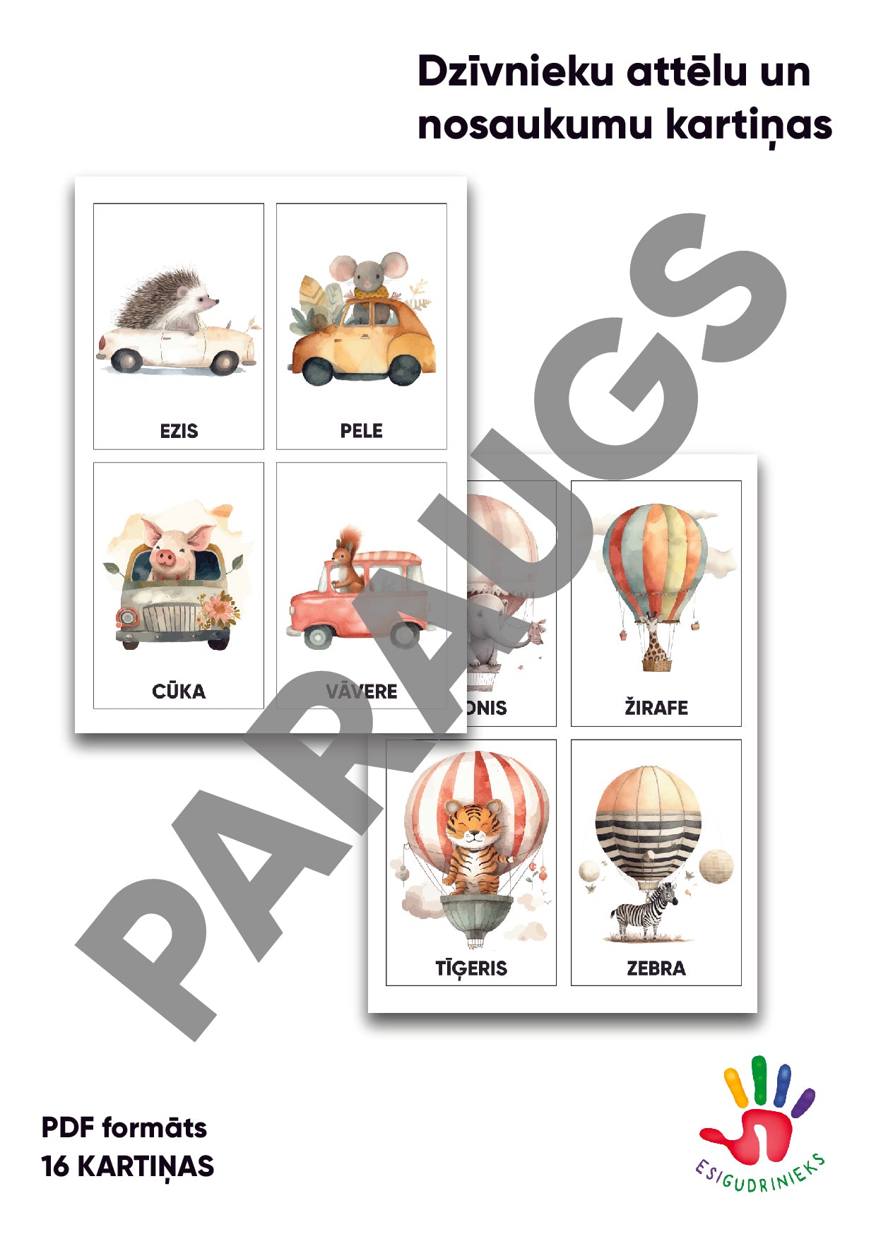 Animētas dzīvnieku kartītes