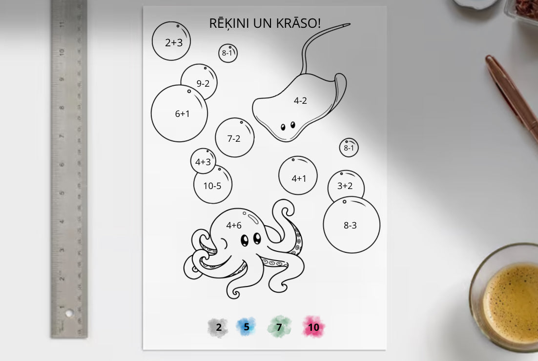 Rēķini un izkrāso