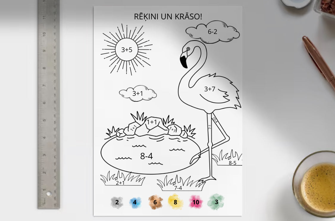 Rēķini un izkrāso