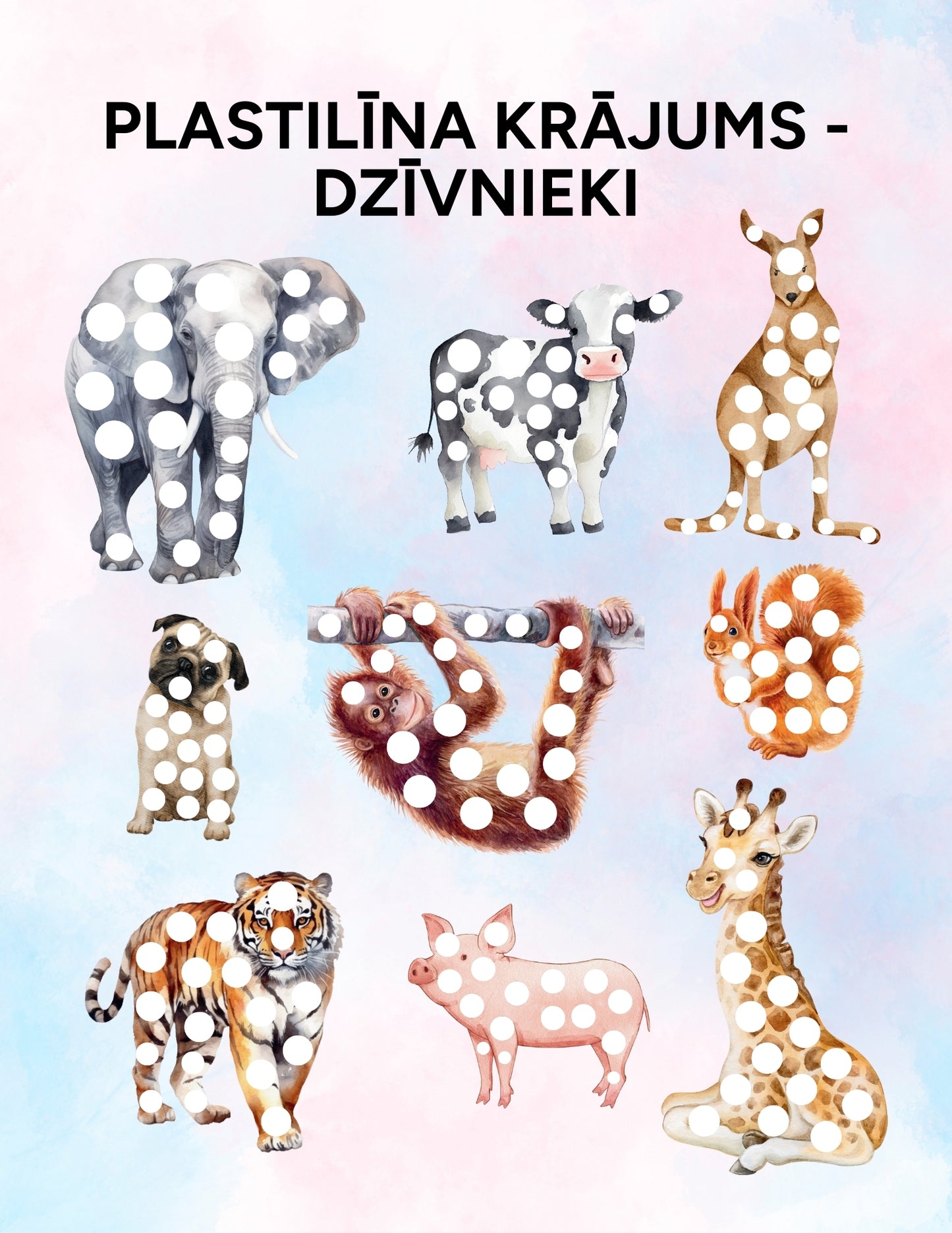 Plastilīna krājums - dzīvnieki