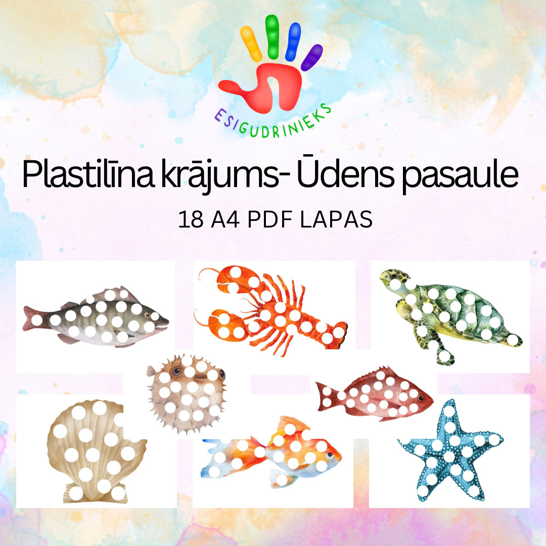 Plastilīna krājums - Ūdens pasaule