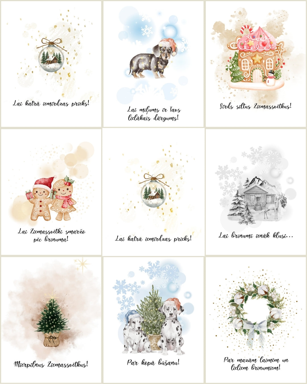 ZIEMASSVĒTKU KARTIŅU KOMPLEKTS 10 GB.