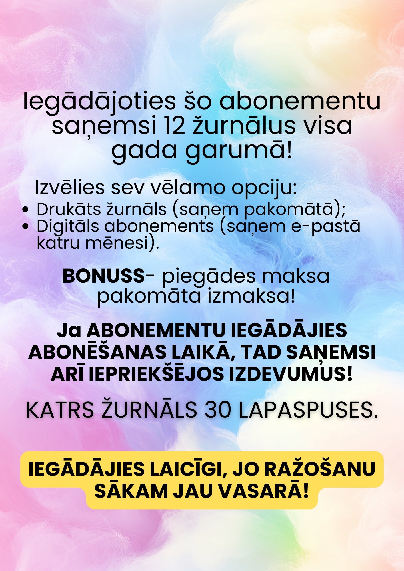 ŽURNĀLU ABONEMENTS 2026./2027. 4-6 GADIEM