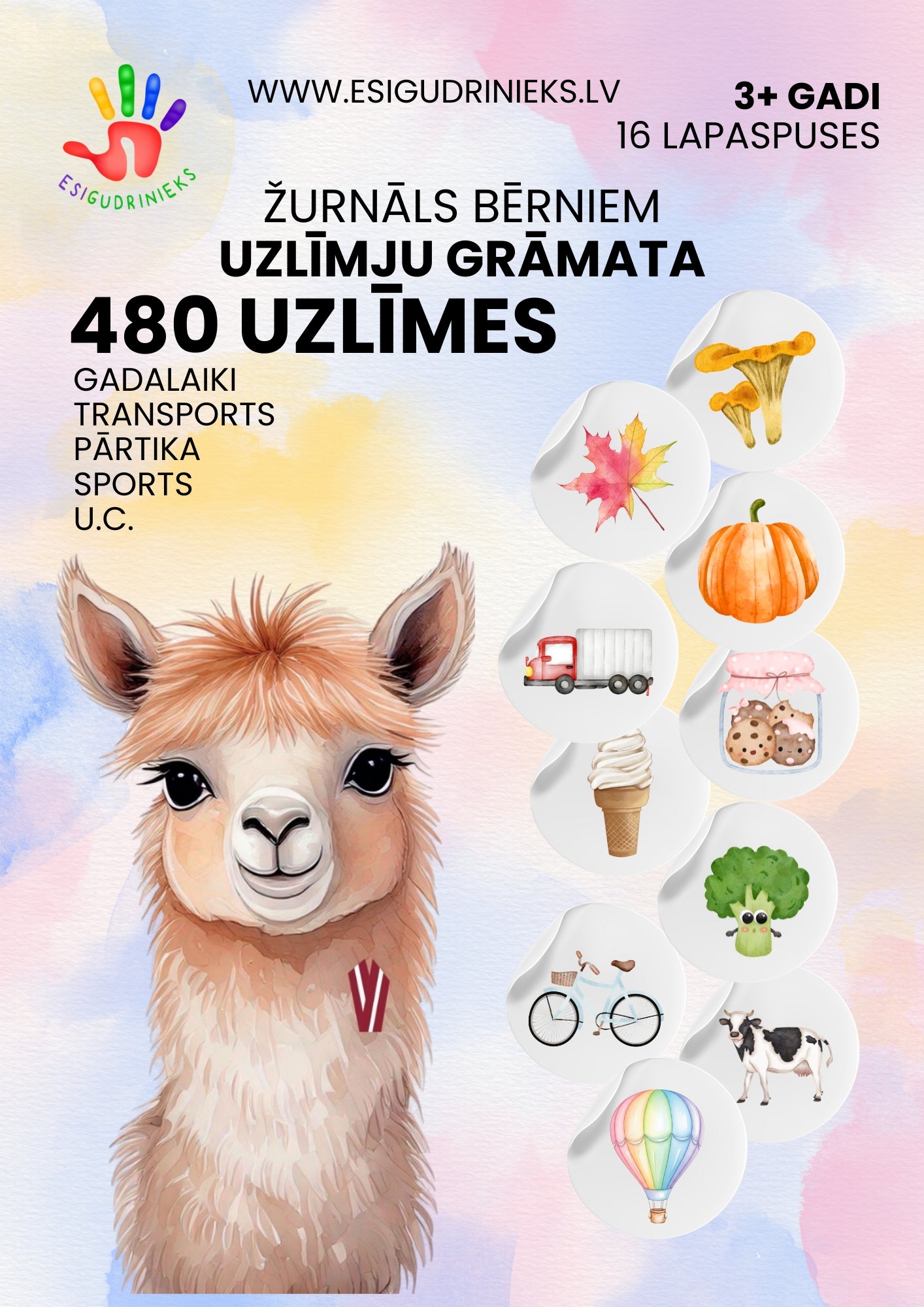 Žurnāls UZLĪMJU GRĀMATA 3+ gadi