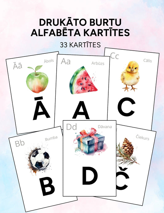 DRUKĀTO BURTU AFLABĒTA KARTĪTES
