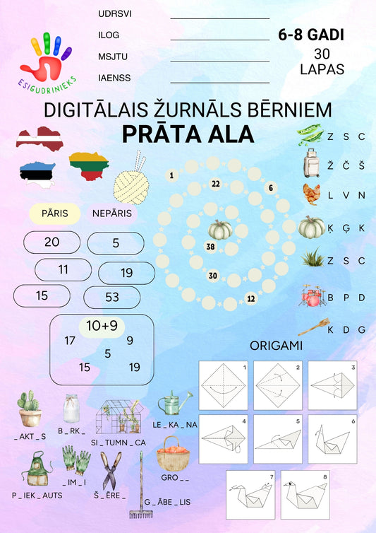 Digitālais žurnāls PRĀTA ALA 6-8 gadi
